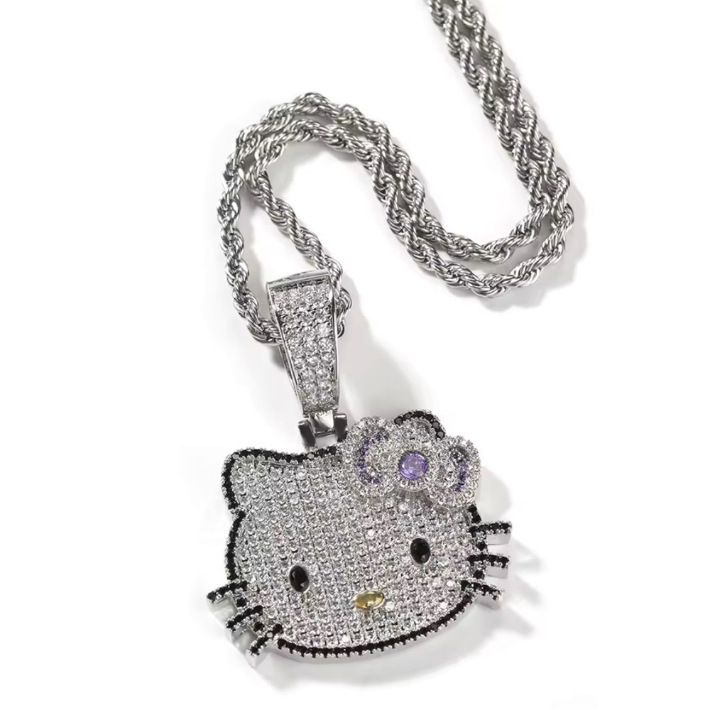 Silver Hello Kitty Pendant Necklace